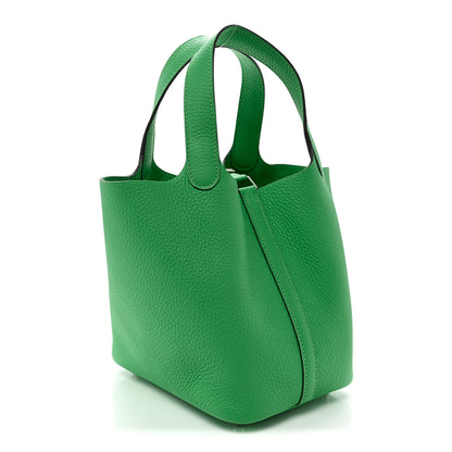 Hermes Taurillon Clemence Picotin Lock 18 PM Bambou 3 of 10