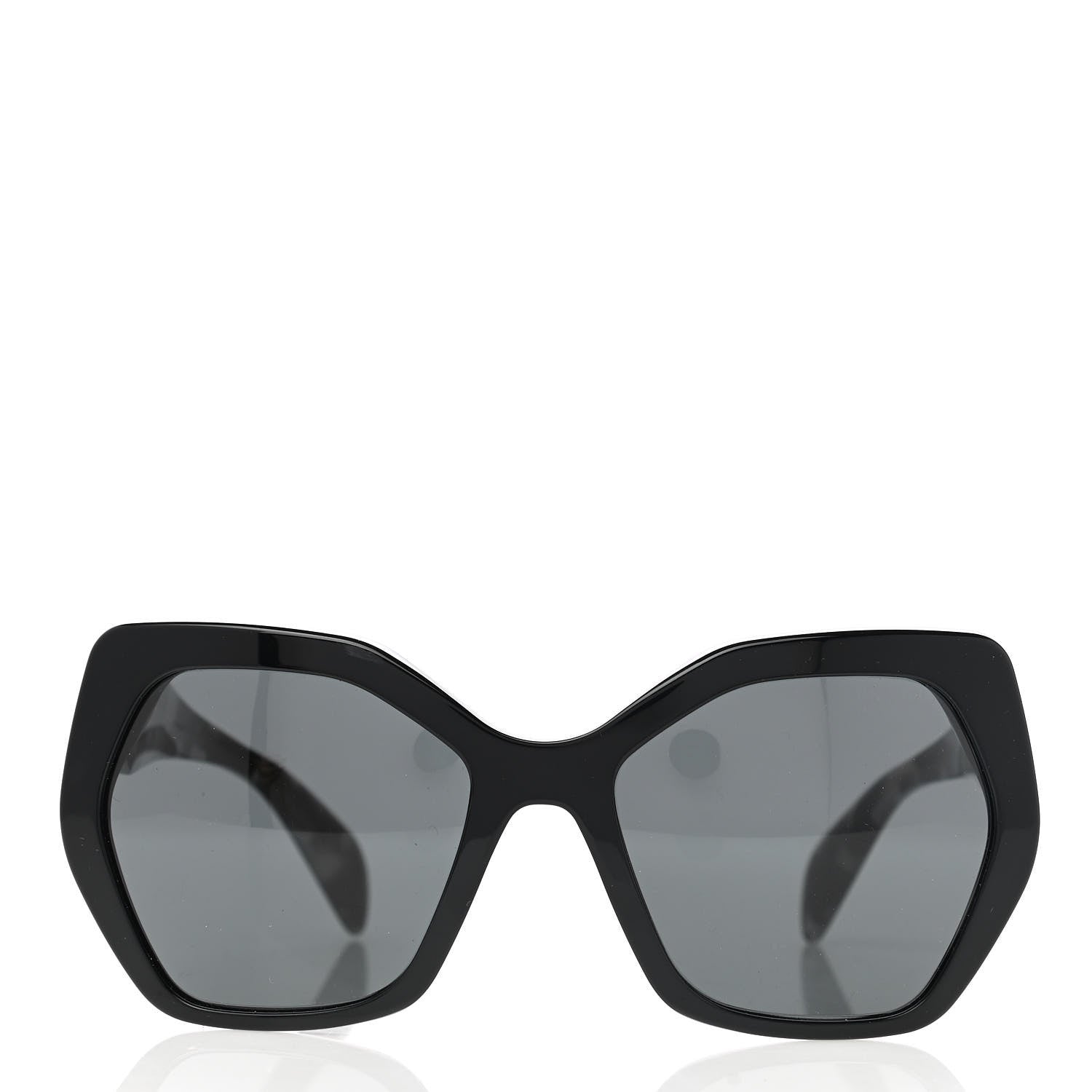 Prada Acetate Sunglasses SPR 16R Black Tortoise Grey 2 of 7