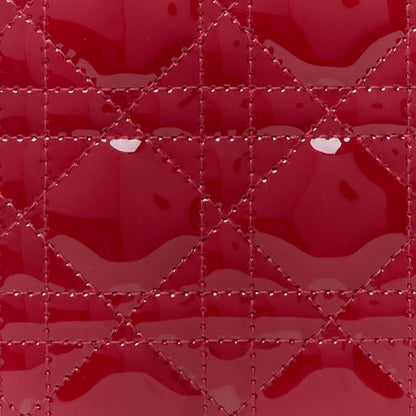 Christian Dior Patent Cannage Small Lady Dior Cherry Red 11 of 14