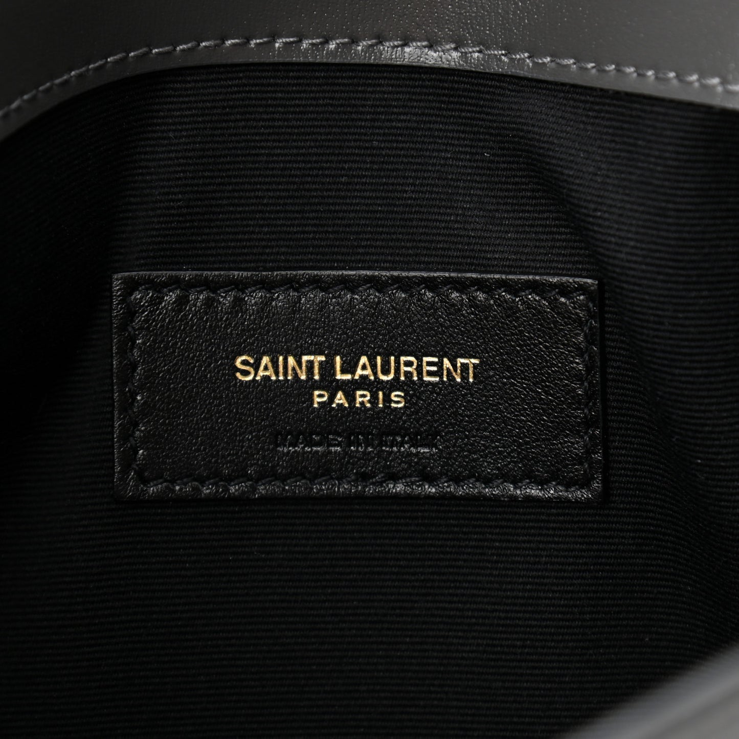 Smooth Shiny Calfskin Uptown Pouch Storm