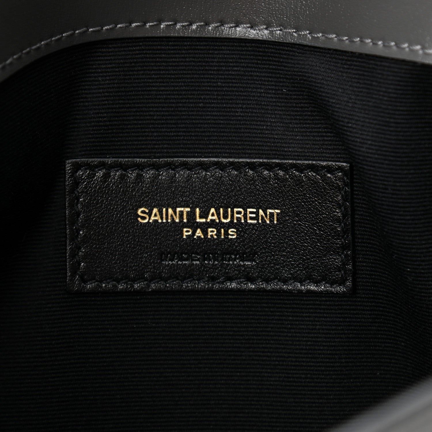 Saint Laurent Smooth Shiny Calfskin Uptown Pouch Storm 6 of 7