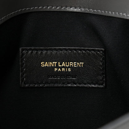 Saint Laurent Smooth Shiny Calfskin Uptown Pouch Storm 6 of 7