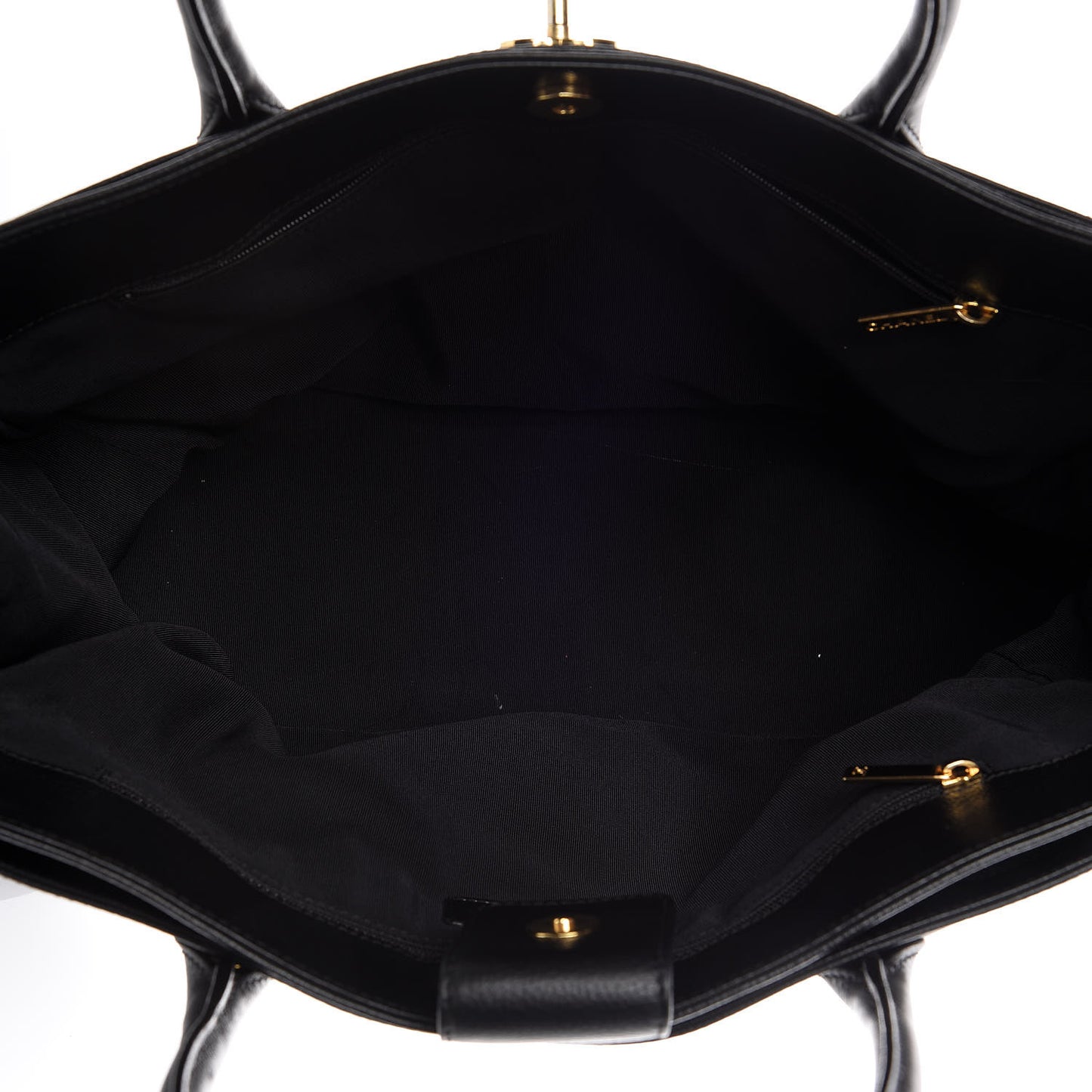 Calfskin Cerf Executive Shopper Tote Black
