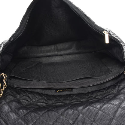 Chanel Calfskin Quilted XXL Travel Flap Bag Black 6 of 8