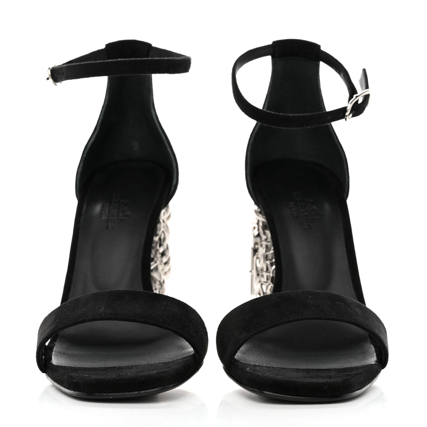 Suede Goatskin Glam 105 Sandals 37 Black