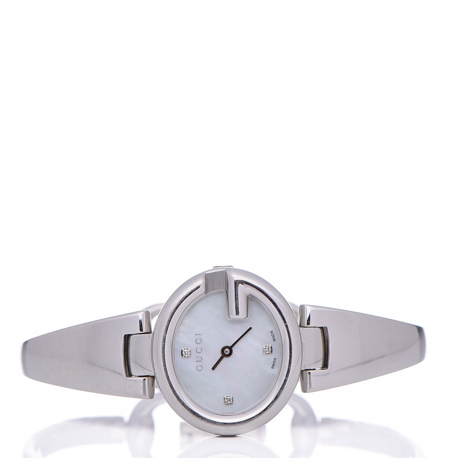 Gucci Stainless Steel Diamond Mother of Pearl 27mm Guccissima Quartz Watch 3 of 6