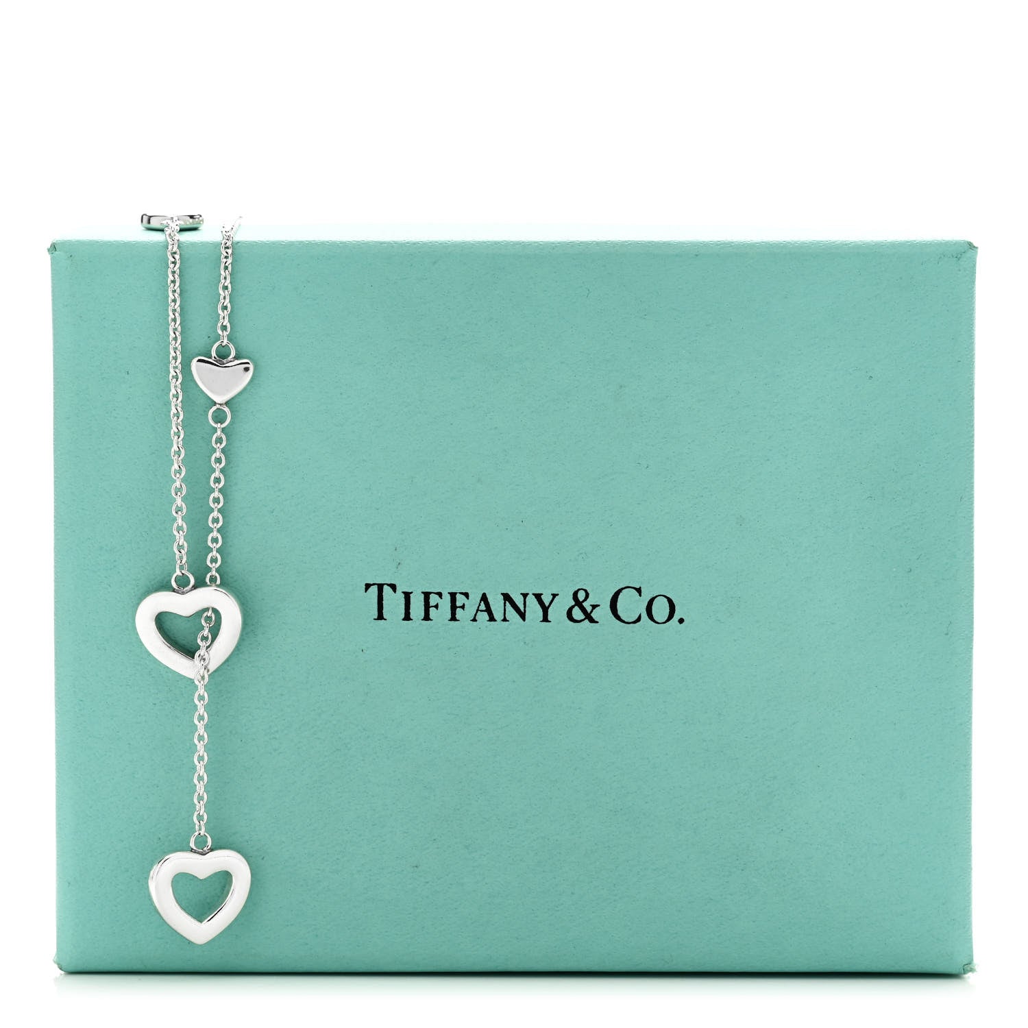 Tiffany Sterling Silver Heart Lariat Necklace 5 of 5