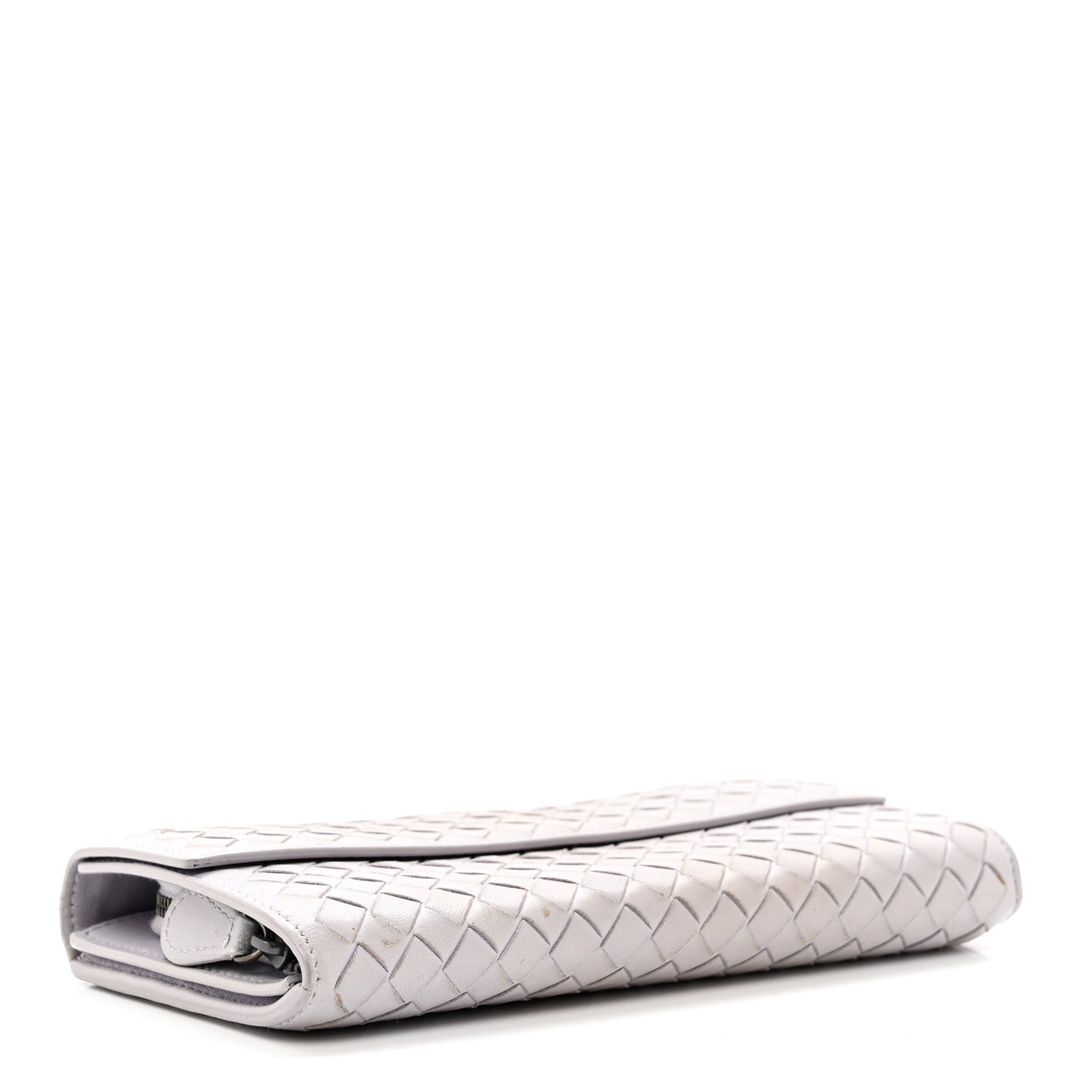 Nappa Intrecciato Continental Flap Wallet Oyster Lilac