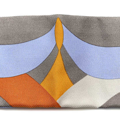 Hermes Silk Parade En Fanfare Twilly Brun Bleu Jean Vert 5 of 5