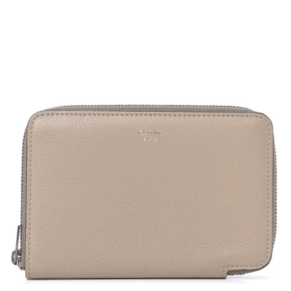 Celine Drummed Calfskin Medium Zip Around Multifunction Wallet Dune 1 of 9
