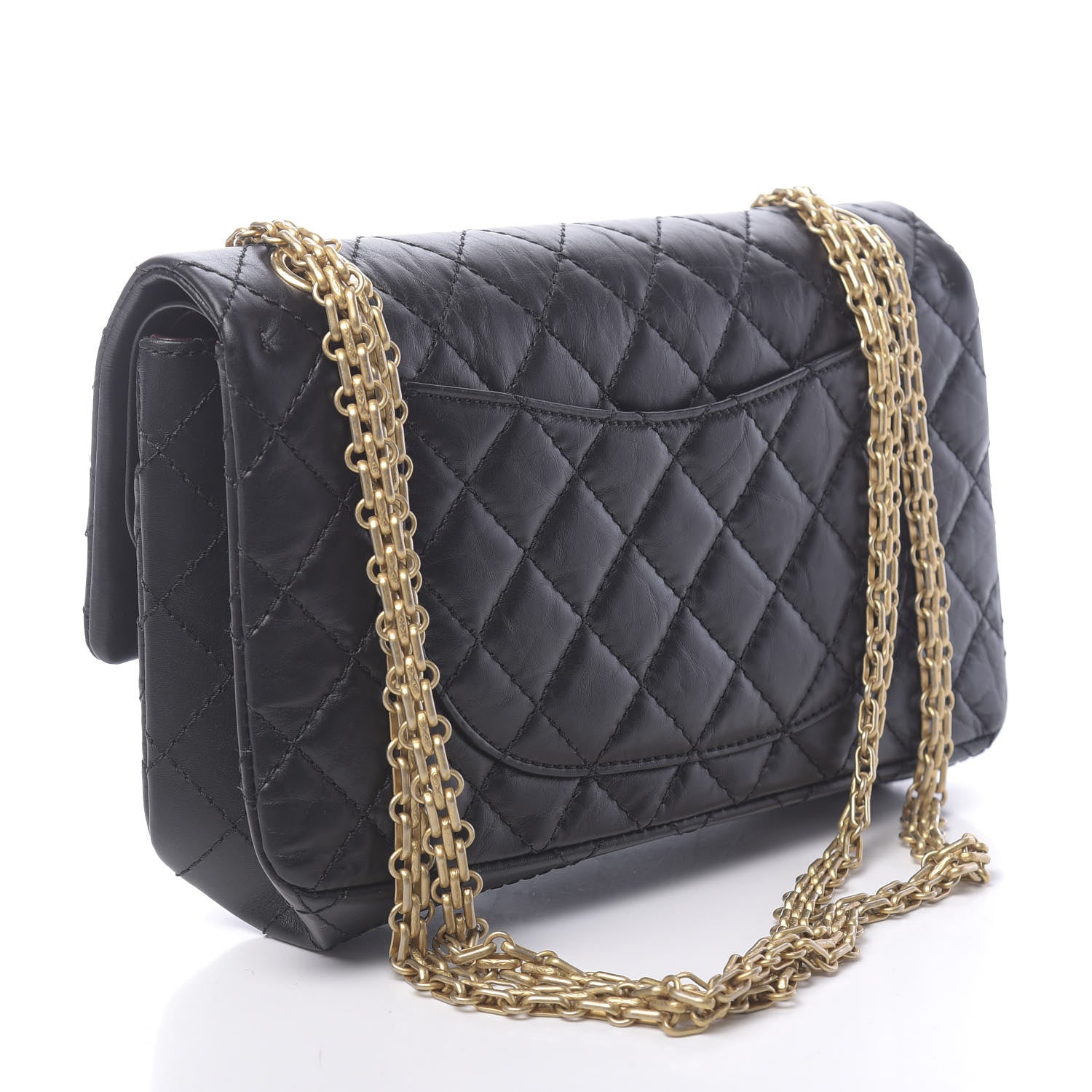 Chanel Aged Calfskin Quilted 2.55 Reissue 225 Flap Black 4 of 12