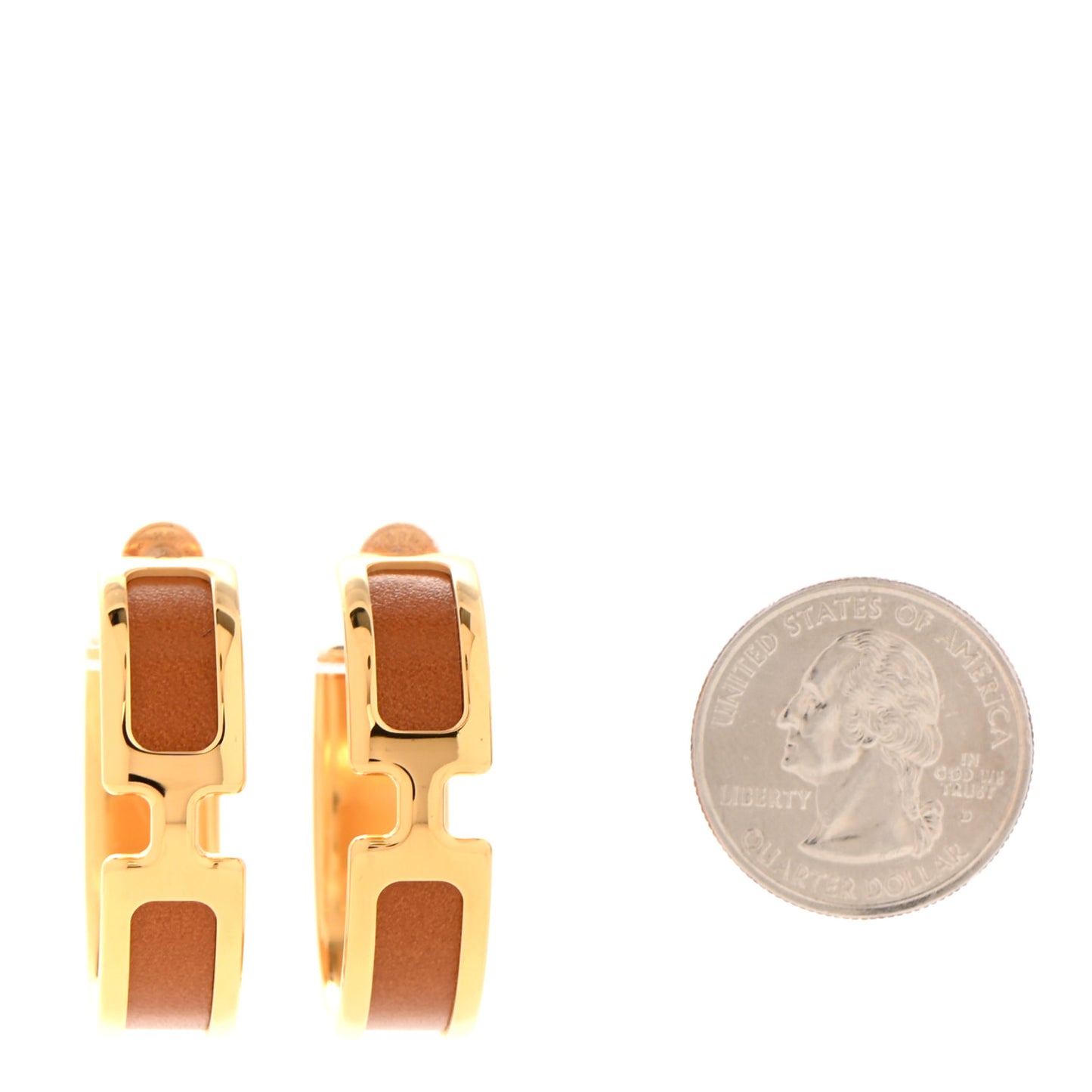 Box Calfskin Olympe Hoop Earrings Cannelle