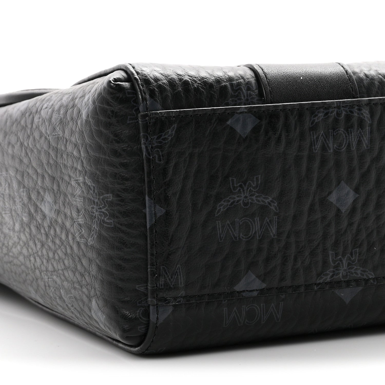 MCM Visetos Medium Aren Messenger Bag Black 9 of 10