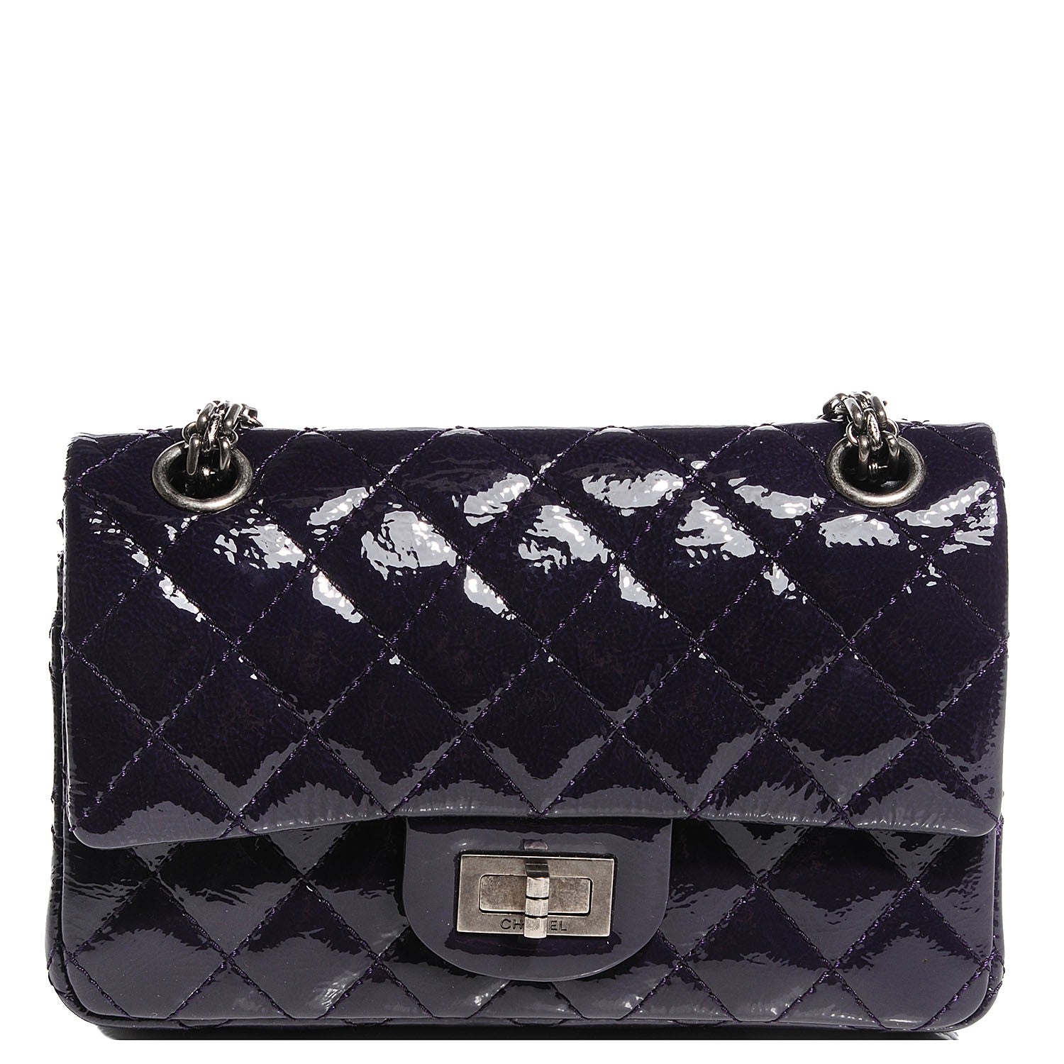 Chanel Patent 2.55 Reissue Flap 224 Purple 1 of 8