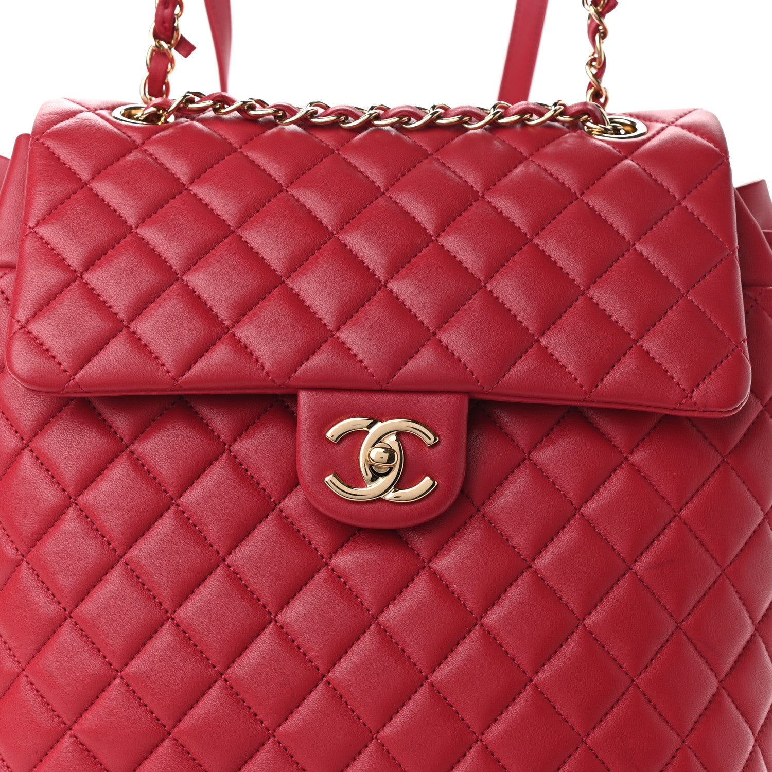Chanel Lambskin Quilted Large Urban Spirit Backpack Dark Pink 7 of 11