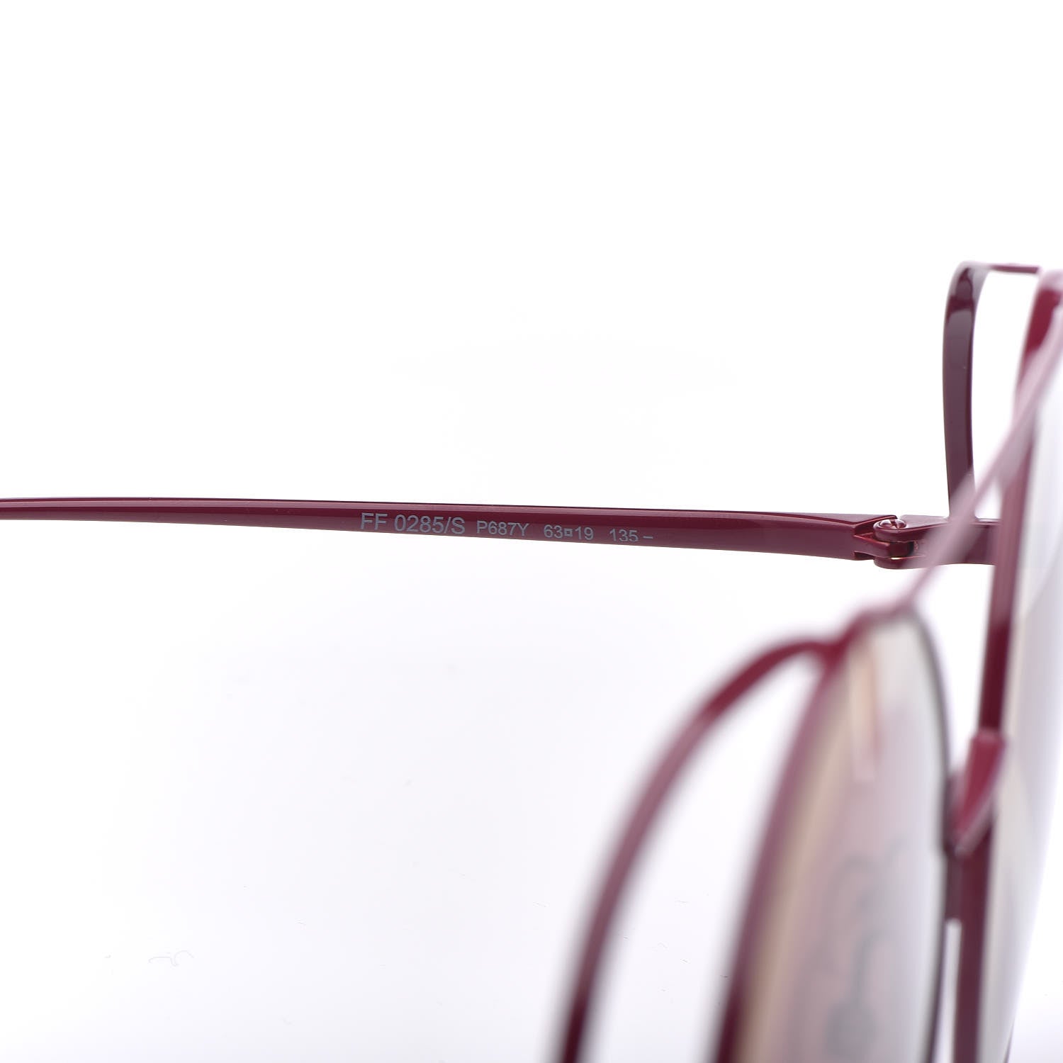 Fendi Metal F is Fendi Printed Run Away Round Frame Sunglasses FF 0285/S Red 5 of 8