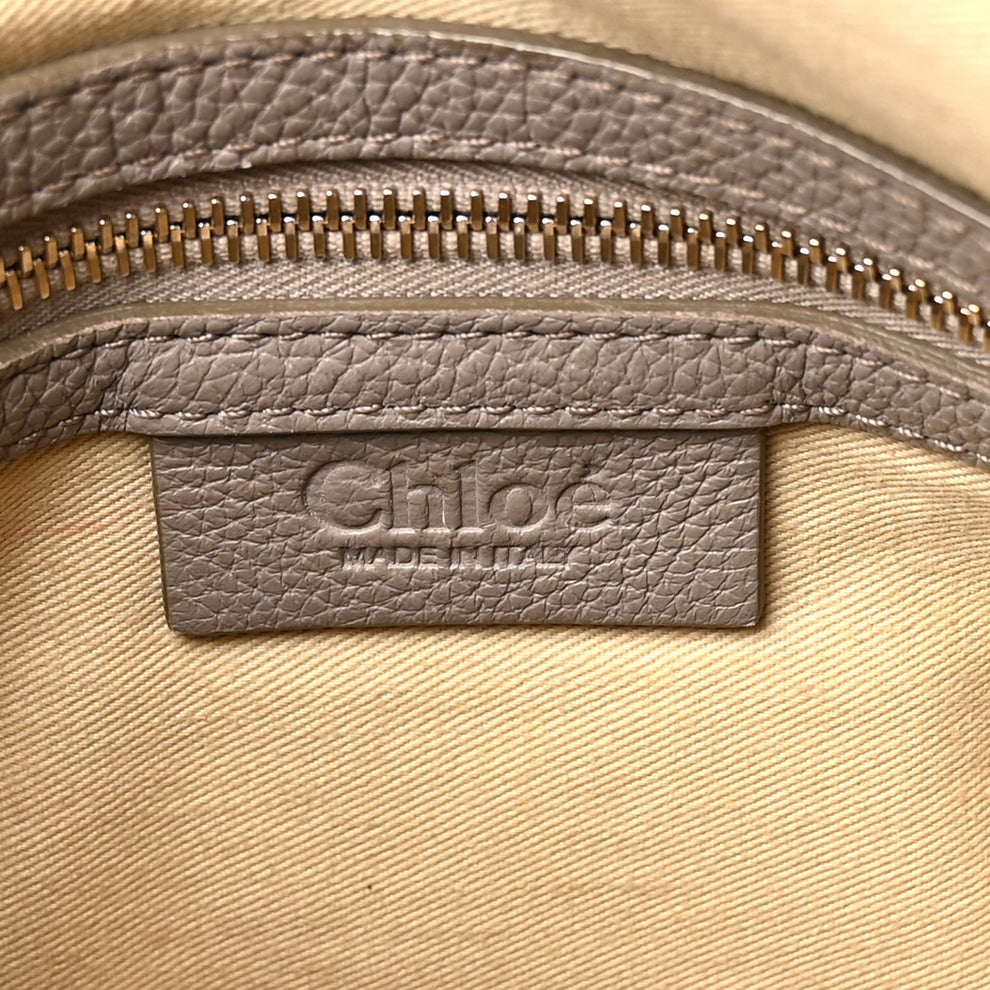 Small Single Icon Chloe Calfskin Small Marcie Satchel Cashmere Grey 1993401 – FASHIONPHILE