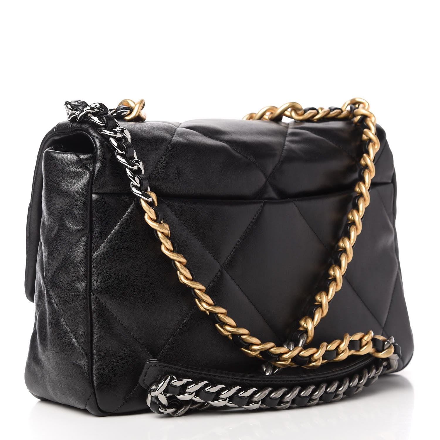 Chanel Lambskin Quilted Large Chanel 19 Flap Black 3 of 11