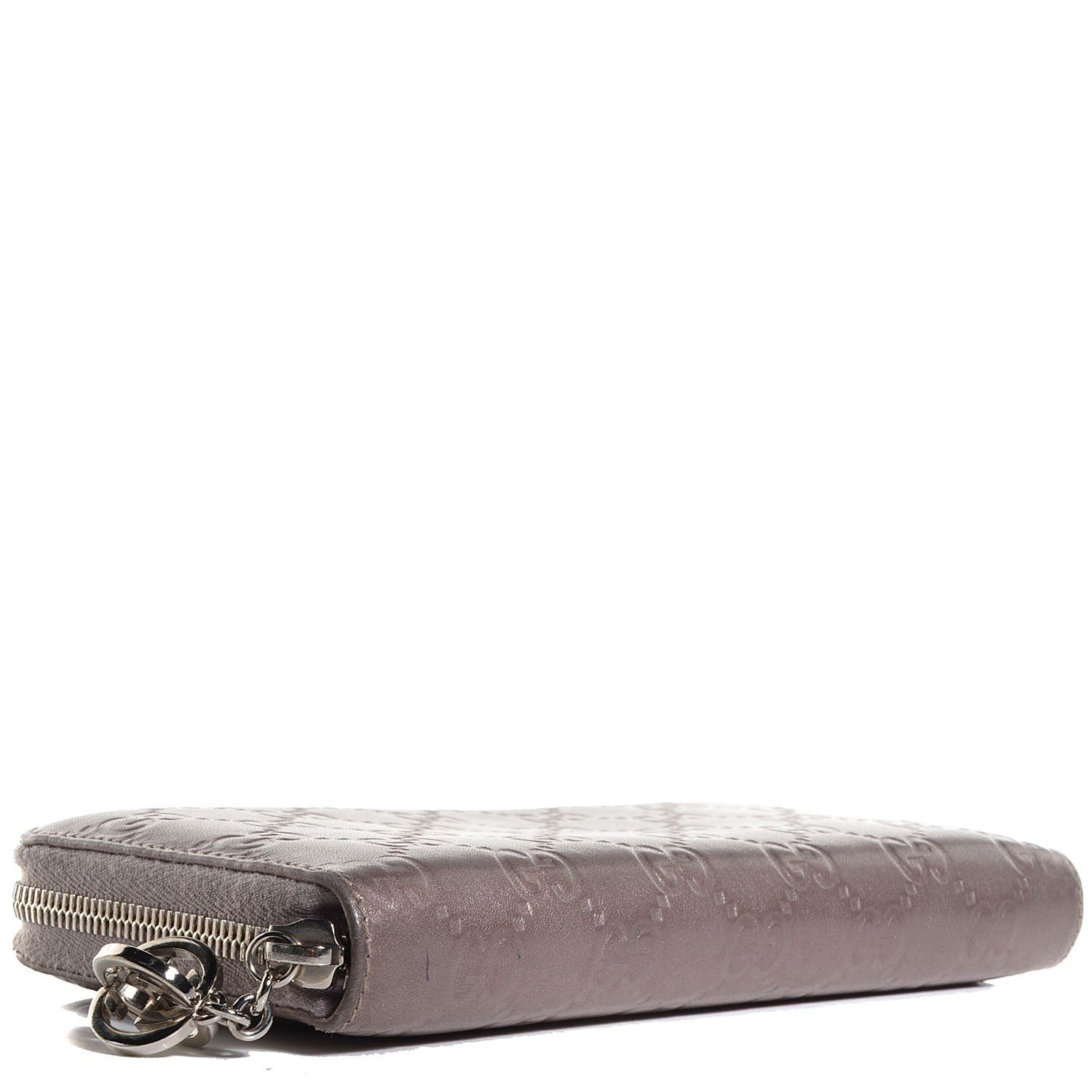 Gucci Metallic Guccissima Large Twins Zip Around Wallet Mauve 4 of 7