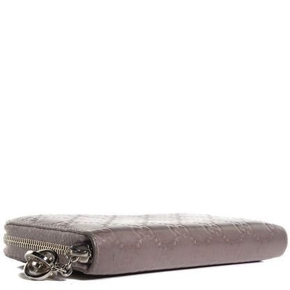 Gucci Metallic Guccissima Large Twins Zip Around Wallet Mauve 4 of 7
