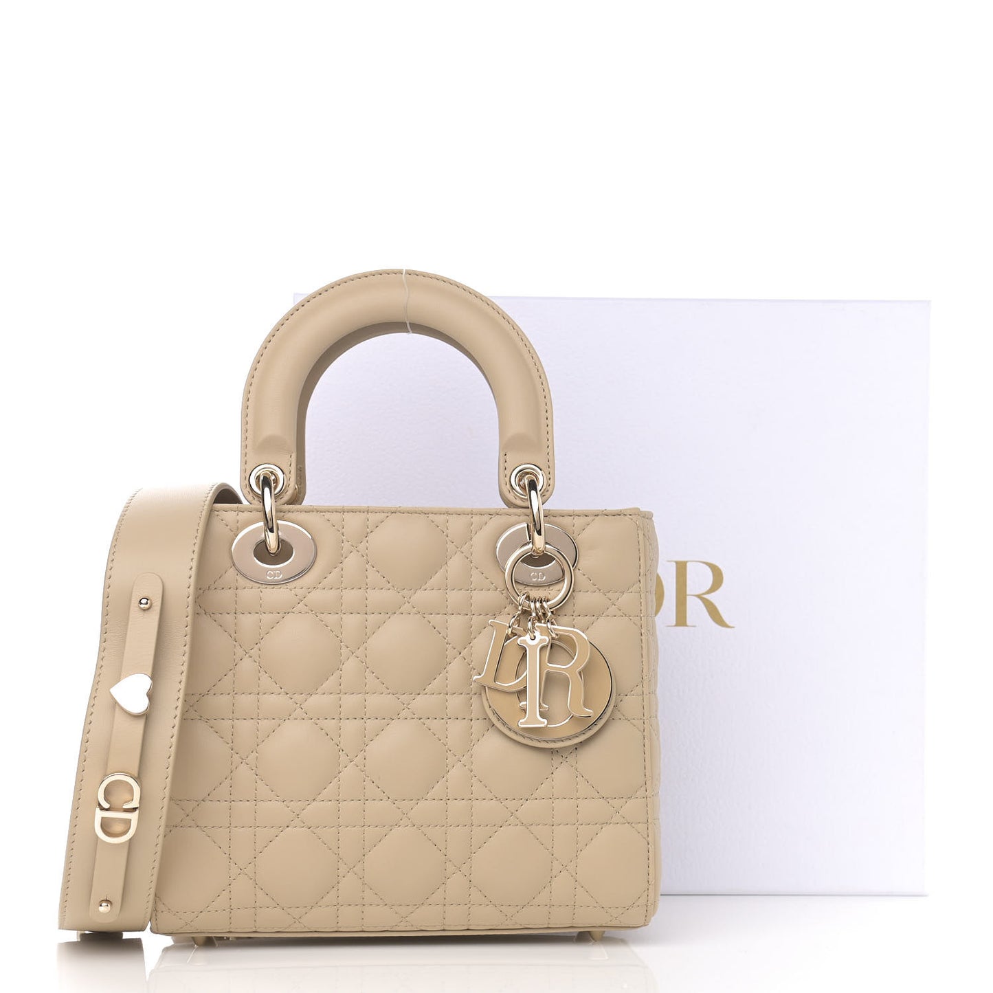 Calfskin Cannage Small My ABCDior Lady Dior Beige