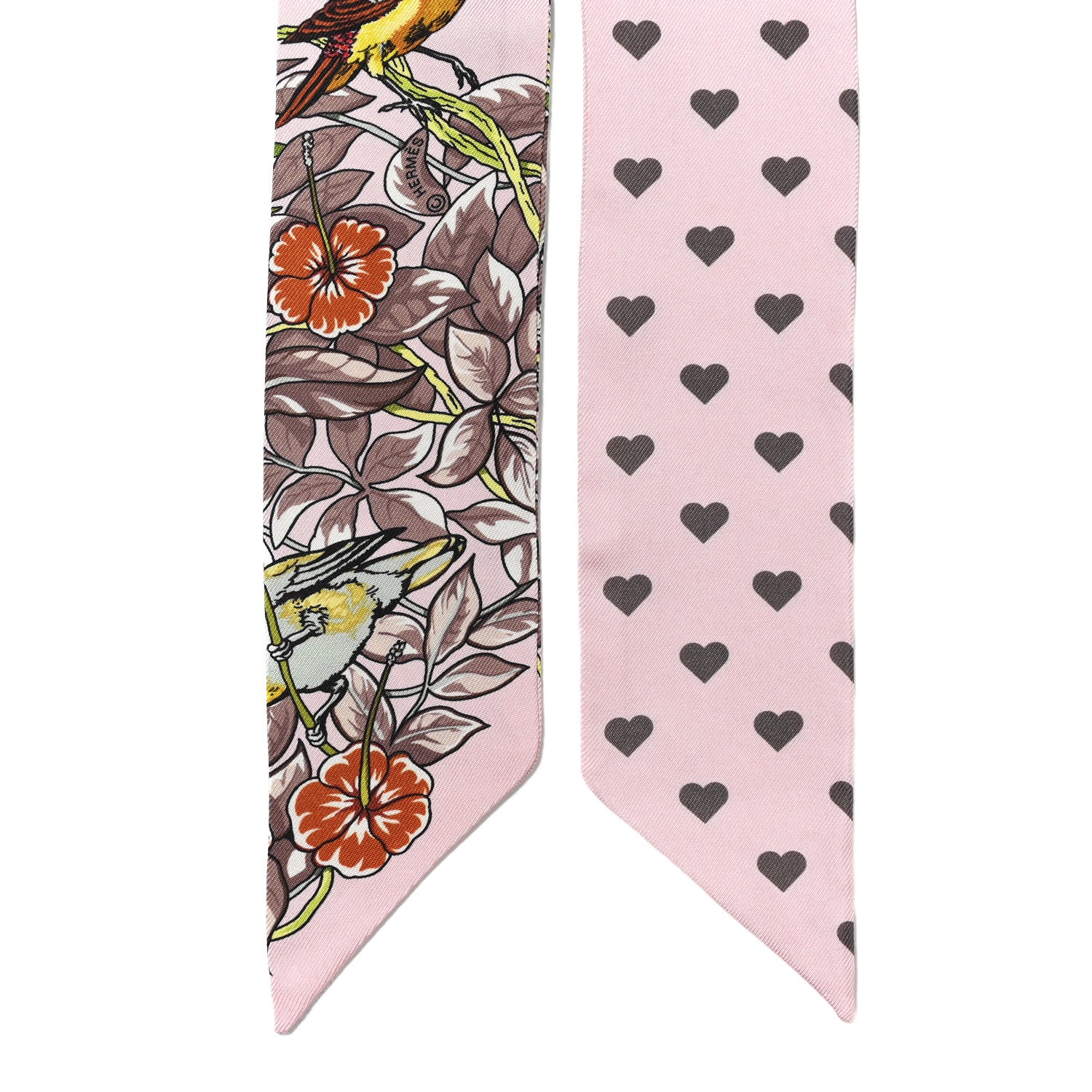 Hermes Silk Jungle Love Love Twilly Rose Pale Etoupe 2 of 4