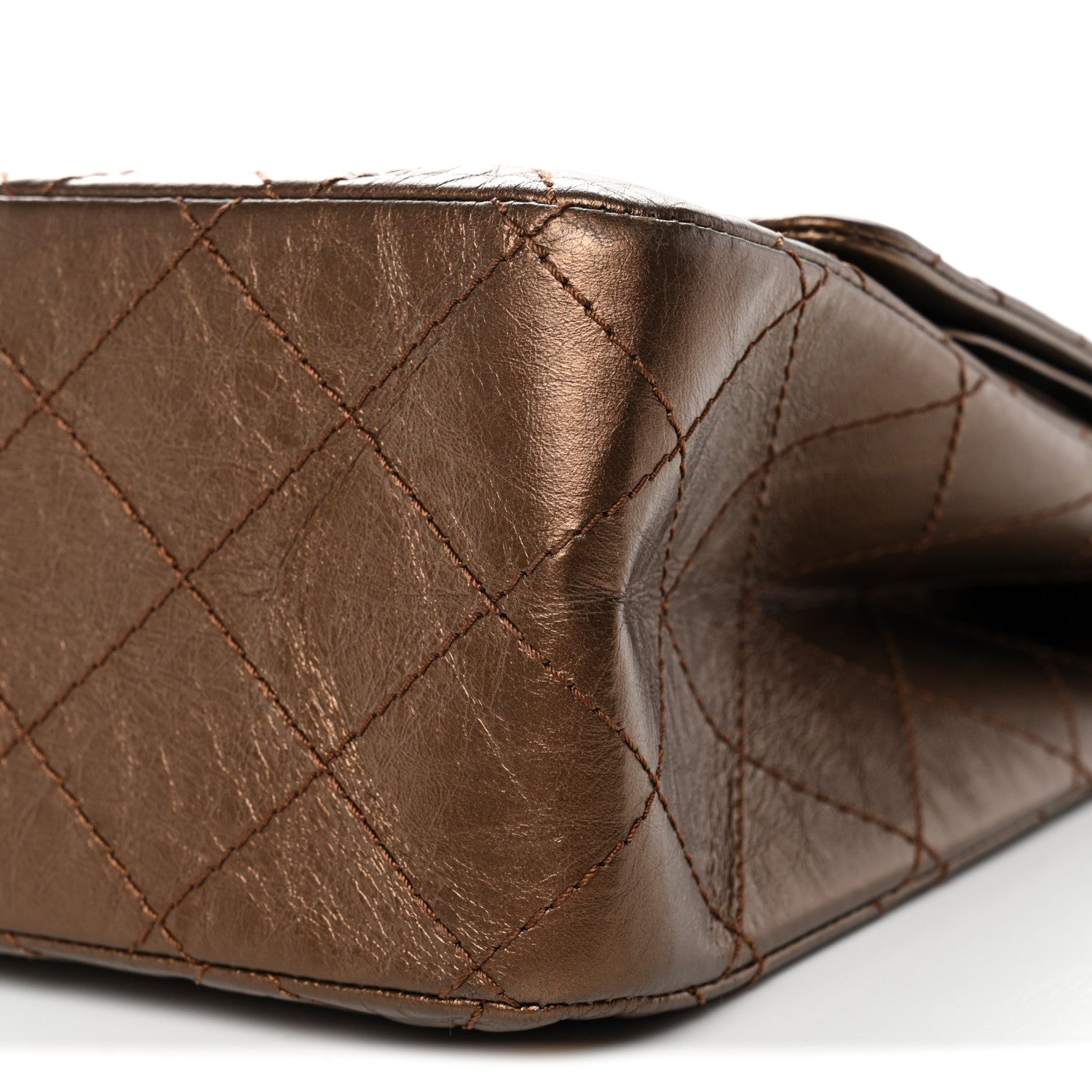 Chanel Metallic Aged Calfskin Quilted 2.55 Reissue 226 Flap Bronze 10 of 12