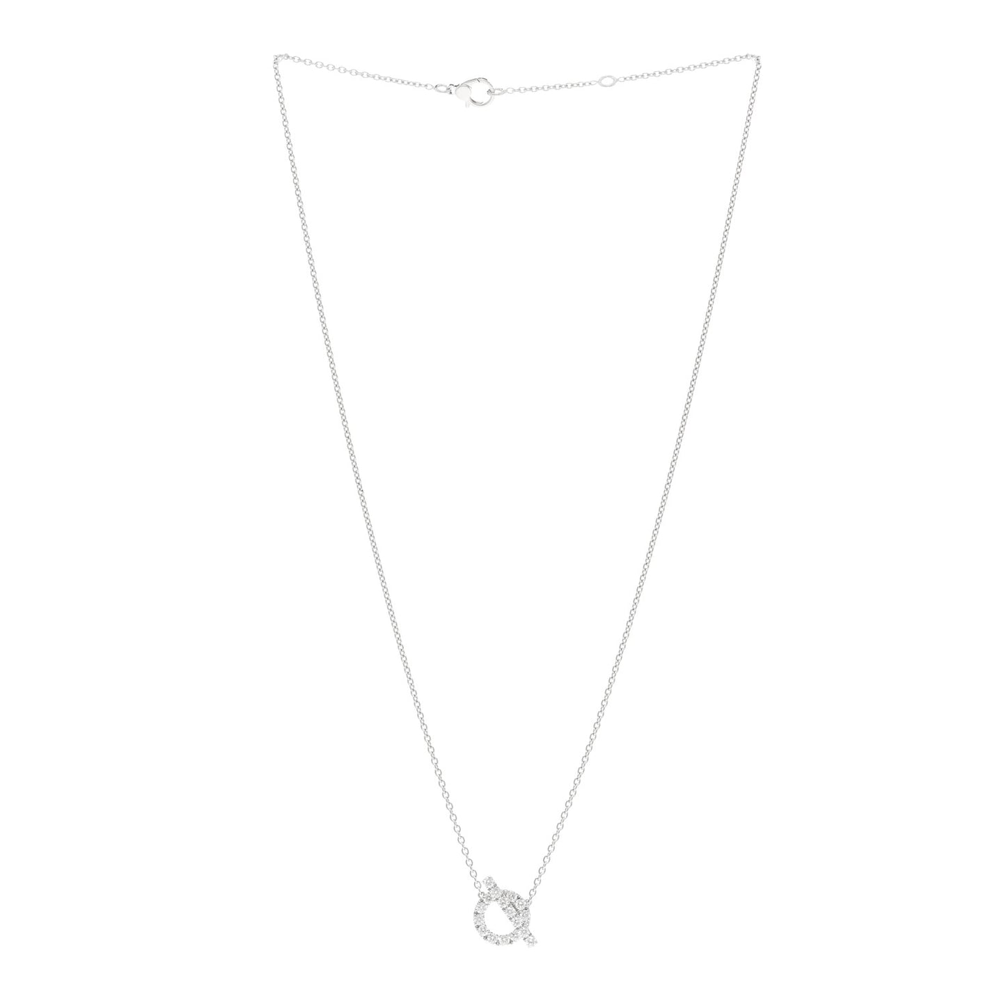 18K White Gold Diamond Finesse Pendant Necklace