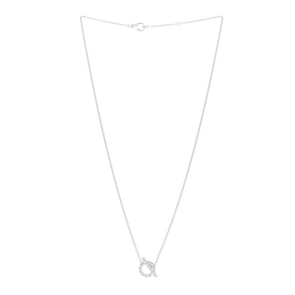 Hermes 18K White Gold Diamond Finesse Pendant Necklace 3 of 5
