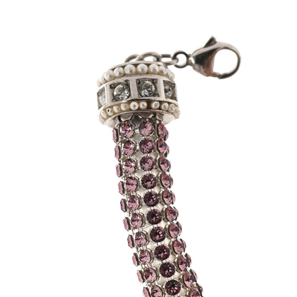 Chanel Crystal CC Logo Choker Necklace Pink 5 of 5