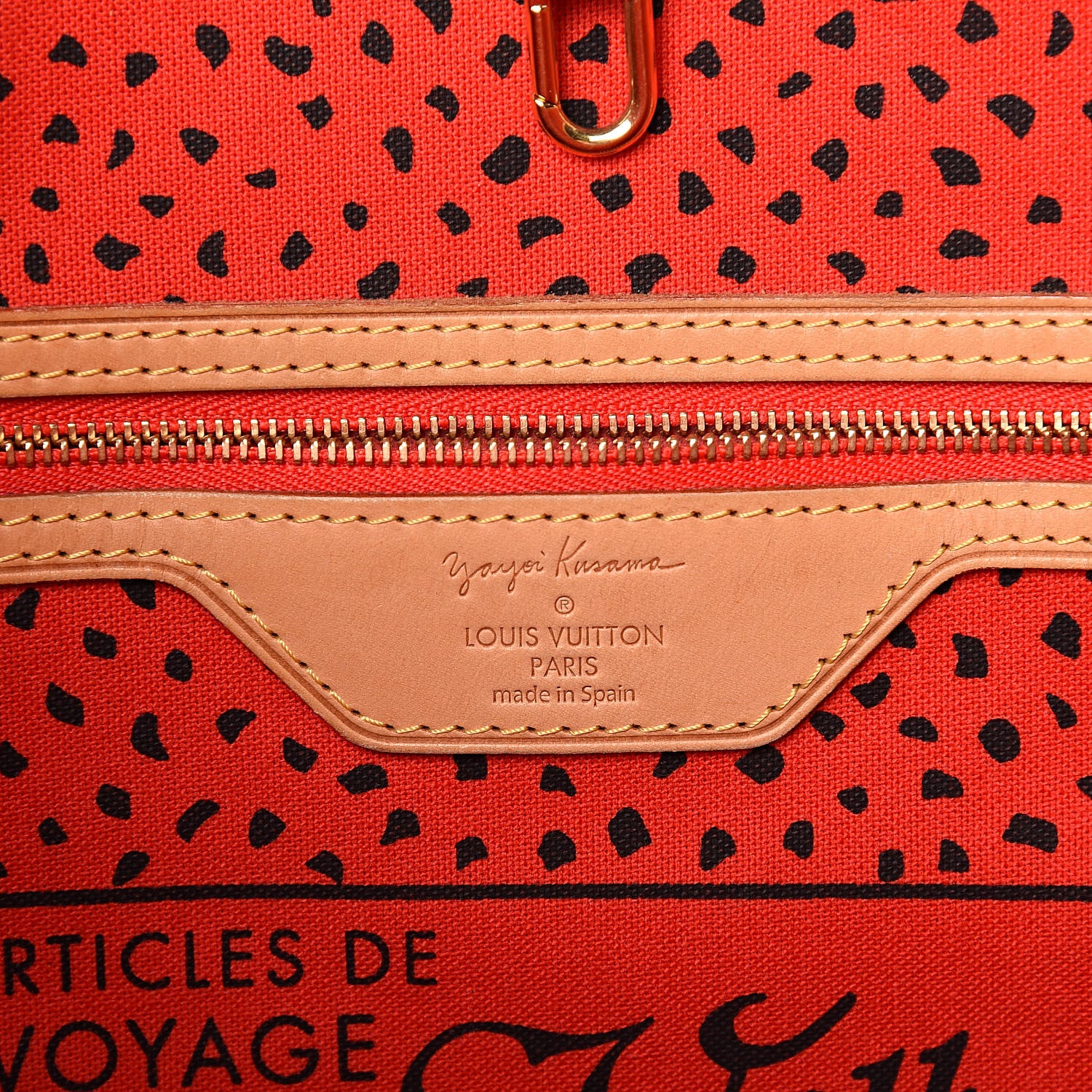 Louis Vuitton Monogram Kusama Waves Neverfull MM Red 6 of 10