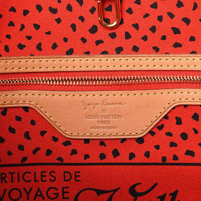 Louis Vuitton Monogram Kusama Waves Neverfull MM Red 6 of 10