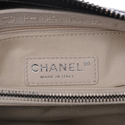 Chanel Shiny Sheepskin Quilted Small Shopping Tote Black 6 of 7