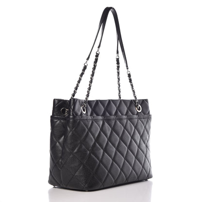 Chanel Caviar Quilted CC Timeless Soft Tote Black 3 of 7
