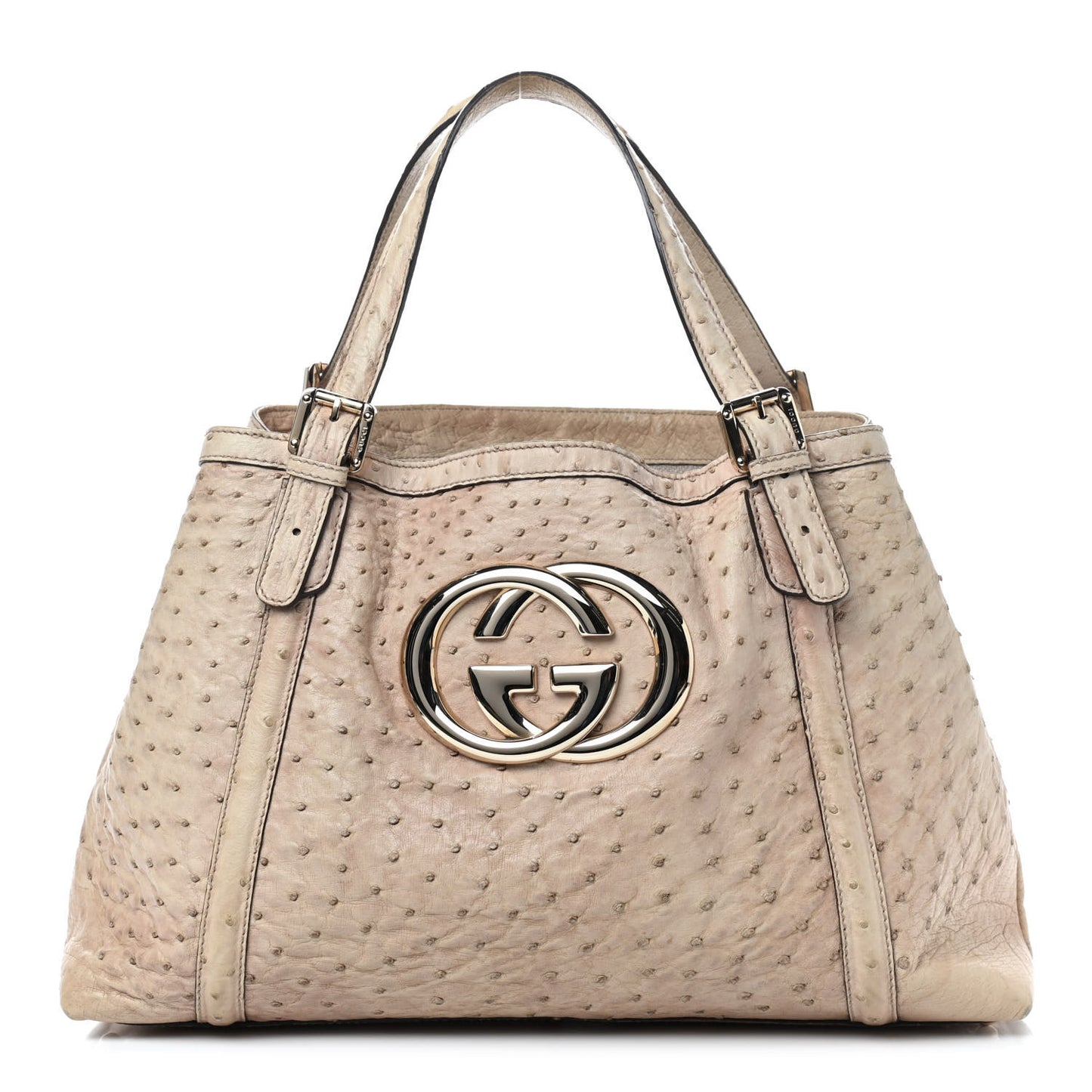 Ostrich Medium Britt Tote Beige