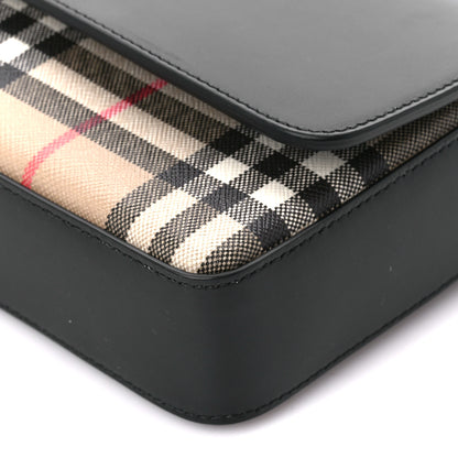 Burberry Calfskin Vintage Check New Hampshire Bag Black 12 of 12