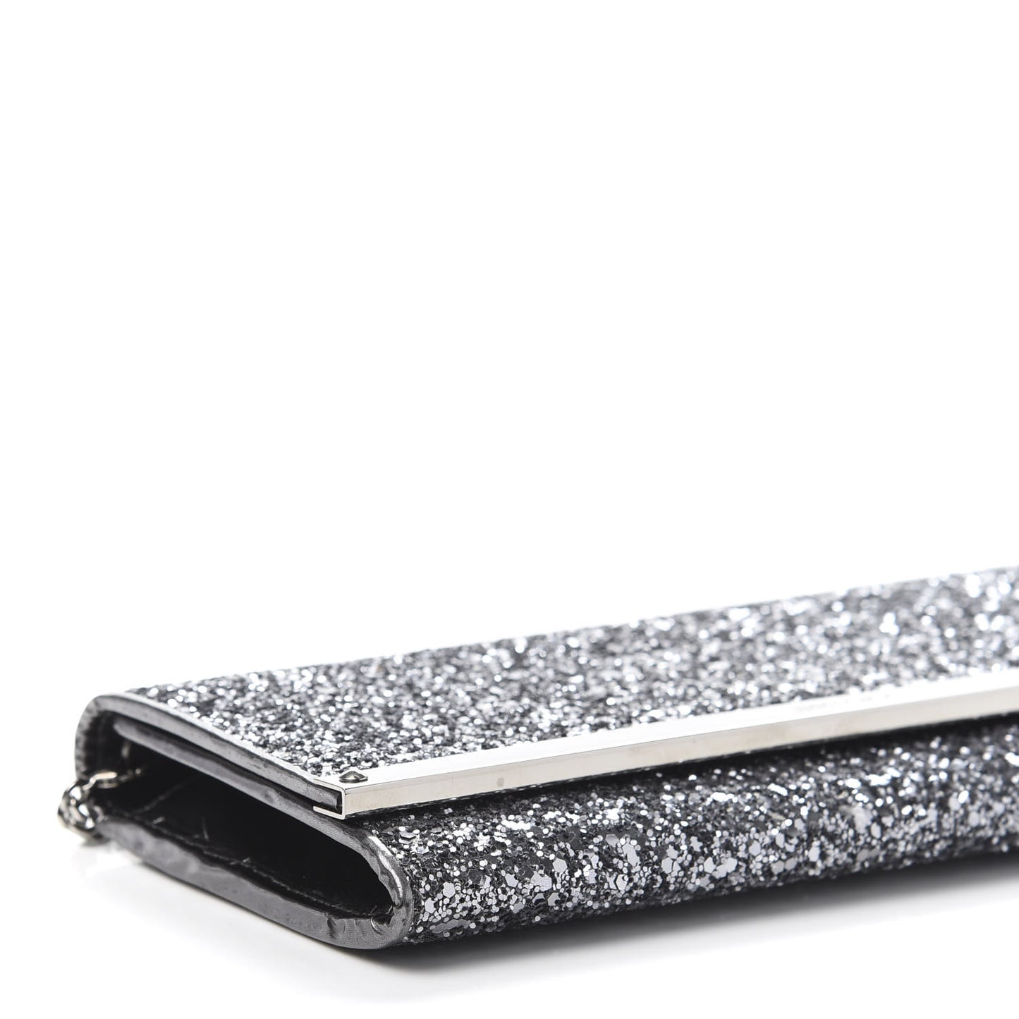 Glitter Milla Wallet on Chain Silver