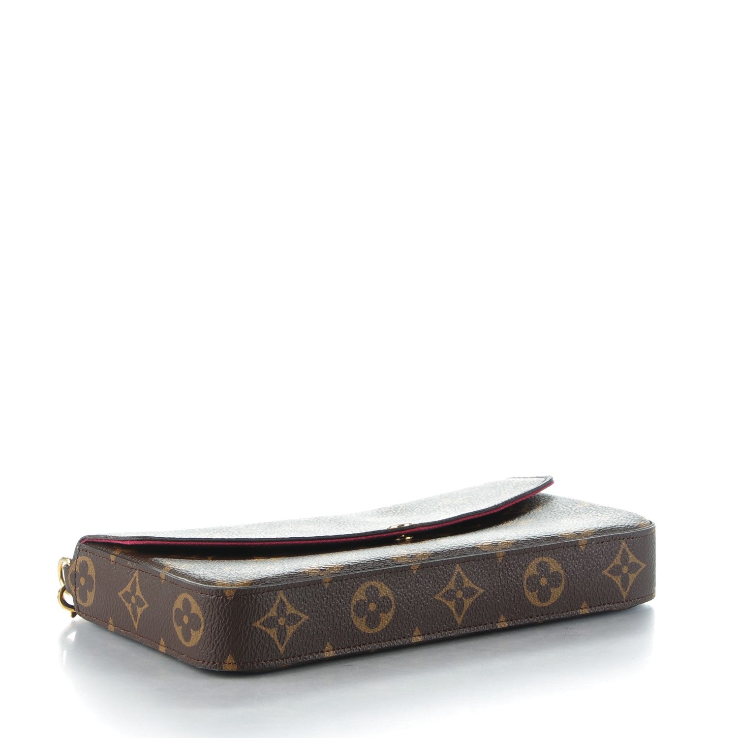 Louis Vuitton Monogram Pochette Felicie Chain Wallet Fuchsia 4 of 8