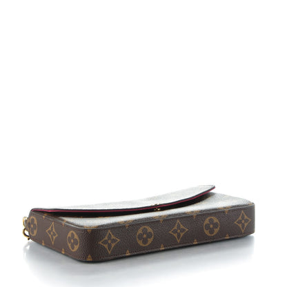 Louis Vuitton Monogram Pochette Felicie Chain Wallet Fuchsia 4 of 8