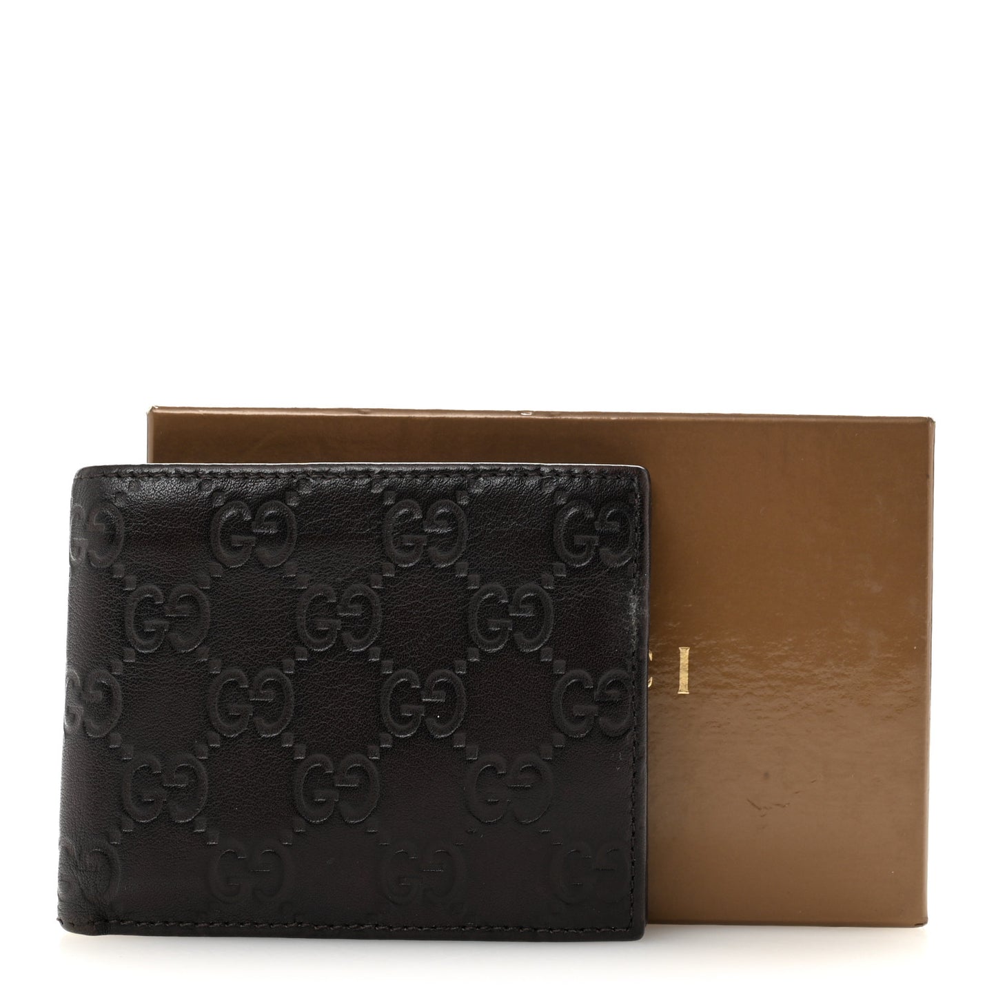 Guccissima Bi-Fold Wallet Brown