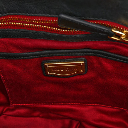 Miu Miu Nappa Matelasse Top Handle Satchel Black 6 of 11