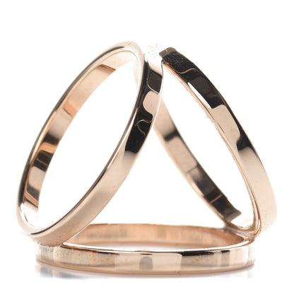 Hermes Permabrass Rose Gold Plated Trio Scarf Ring 1 of 4