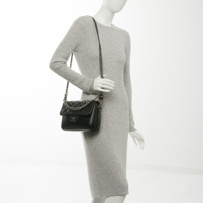 Chanel Calfskin Quilted Medium Rock My Shoulder Flap Black 2 of 10