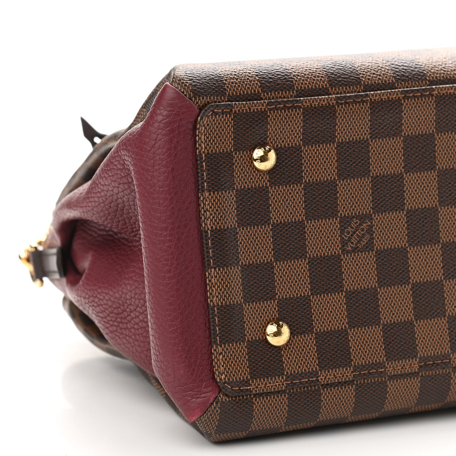Louis Vuitton Cuir Taurillon Damier Ebene Normandy Bordeaux 11 of 13