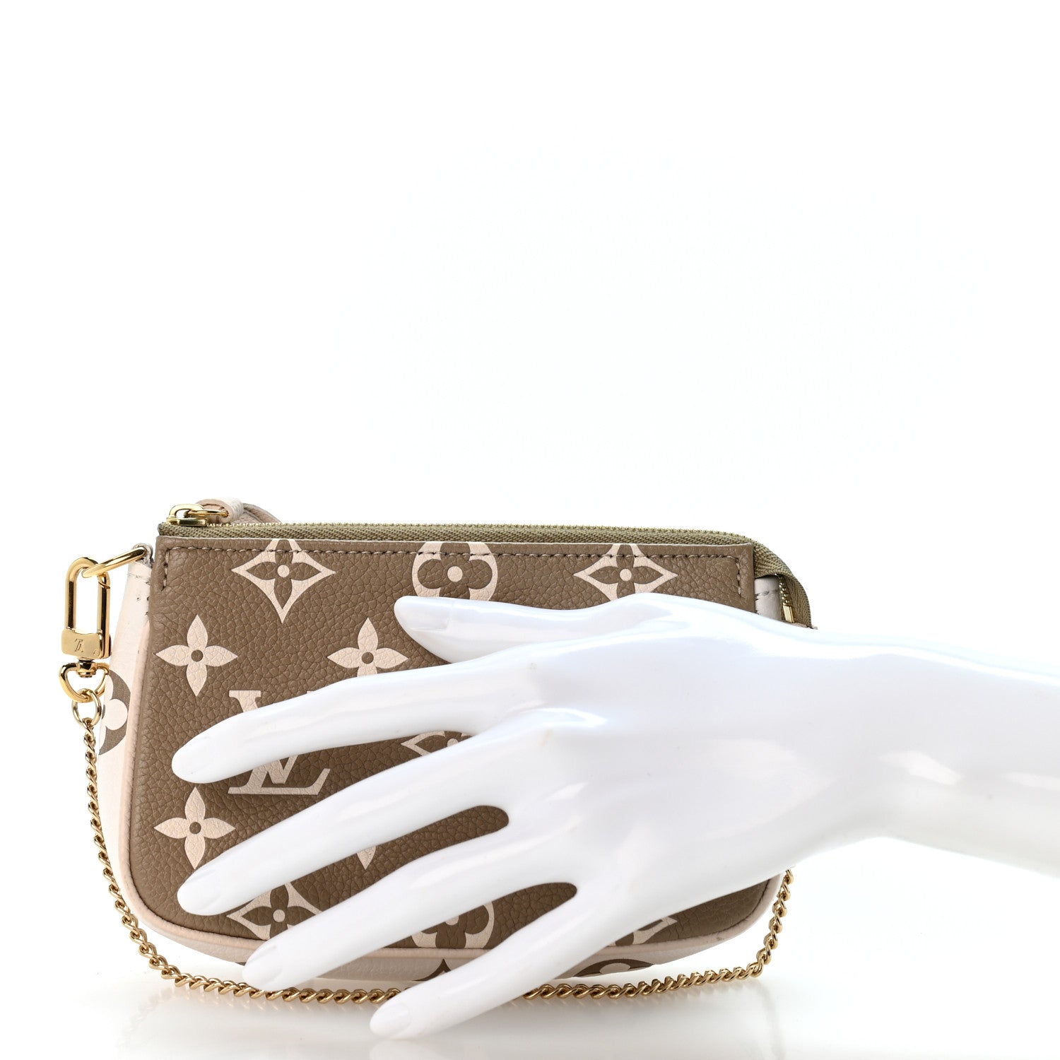 Louis Vuitton Empreinte Spring in the City Mini Pochette Accessories Kaki Beige Cream 2 of 8