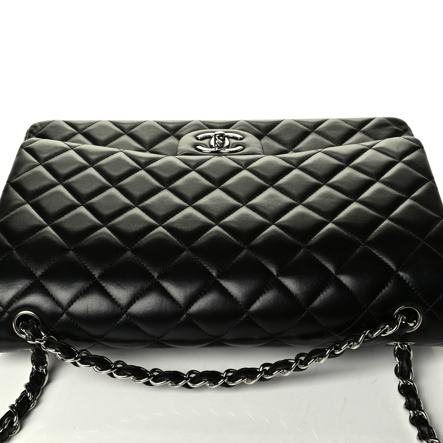 Chanel Lambskin Quilted Maxi Double Flap Black 5 of 8