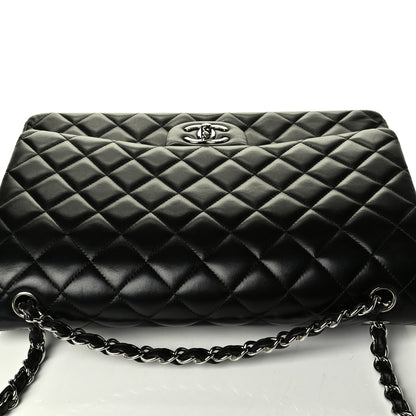 Chanel Lambskin Quilted Maxi Double Flap Black 5 of 8