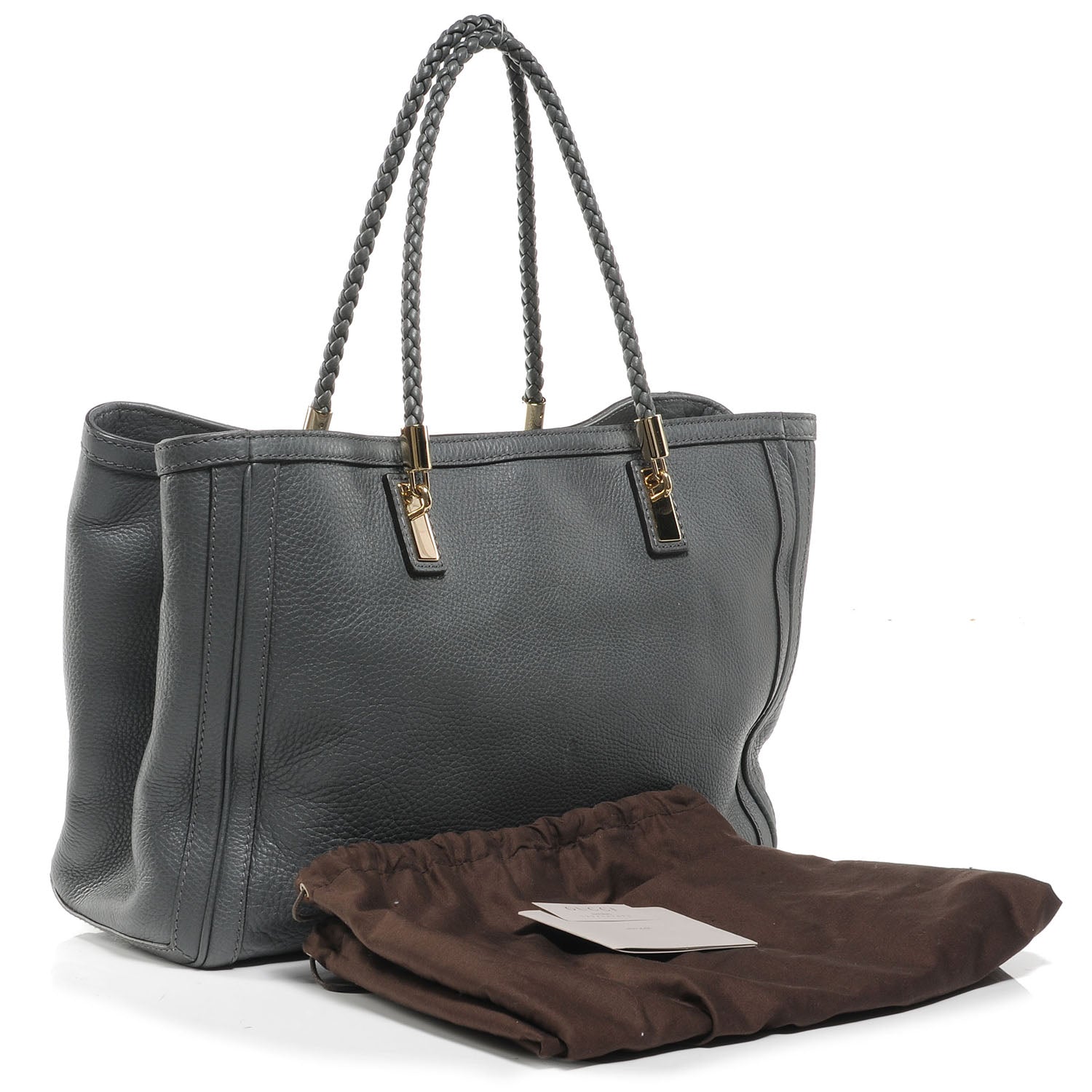 Gucci Leather Medium Bella Tote Grey 2 of 7