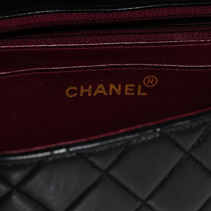 Chanel Lambskin Quilted Medium Rectangular Kelly Flap Bag Black 5 of 8