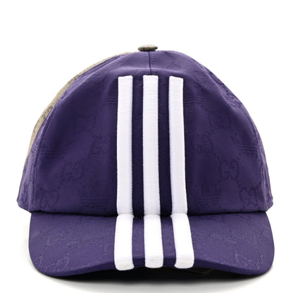 Gucci X ADIDAS GG Supreme Monogram Double Sided Baseball Hat XL Beige Purple 8 of 11